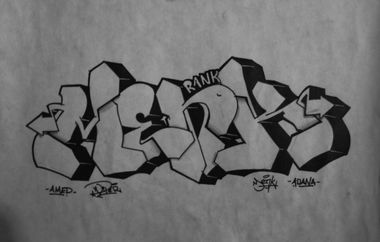 Graffiti Sketch in Diyarbak?r - Photo by Ranko - Rank, Wiper, Sketch