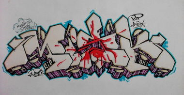 Graffiti Sketch in Diyarbak?r - Photo by Ranko - Rank, Wiper, Sketch