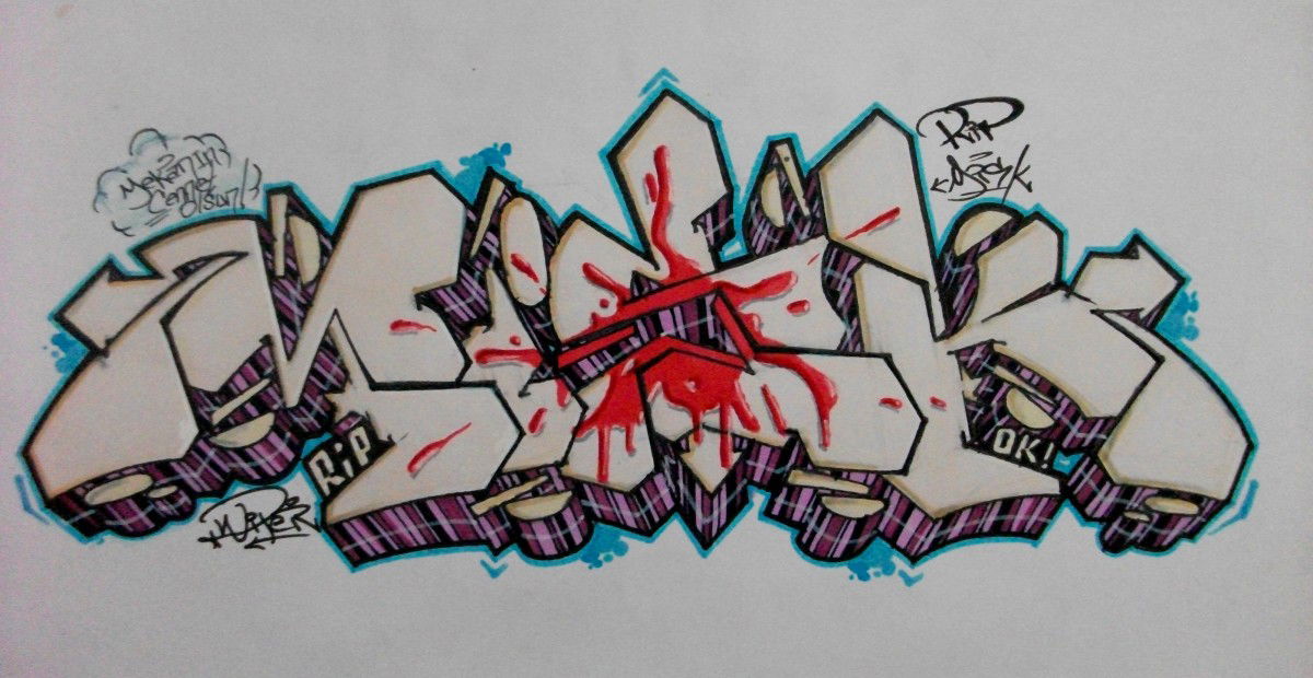 Graffiti Sketch in Diyarbak?r - Photo by Ranko - Rank, Wiper, Sketch