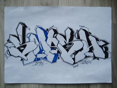 Graffiti Sketch in Diyarbakir - Photo by Ranko - Rank, Wiper, Delius (2013)