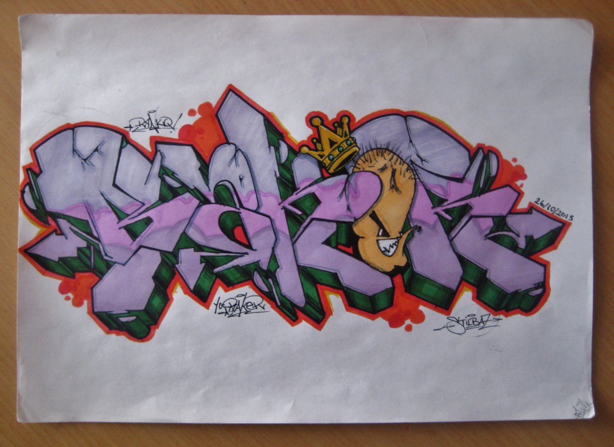 Graffiti Sketch in Diyarbakir - Photo by Ranko - Rank, Wiper, Delius (2013)