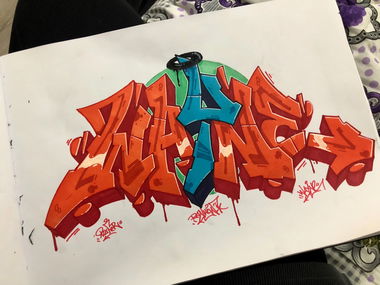 Graffiti Sketch - Photo by Ranko - wiper, rank, sketch