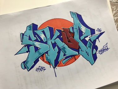 Graffiti Sketch - Photo by Ranko - wiper, rank, sketch