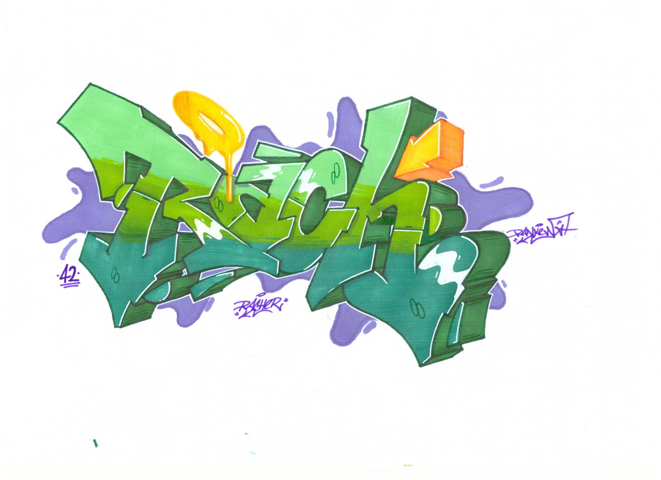Graffiti Sketch - Photo by Ranko - wiper, rank, sketch