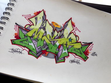 Graffiti Sketch - Photo by Ranko - rank, graffiti, exchange (2016)