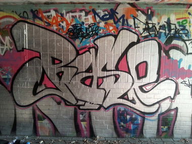 Graffiti Wall - Photo by RaseTwo - RaseTwo, Chromer, CKcru (2013)