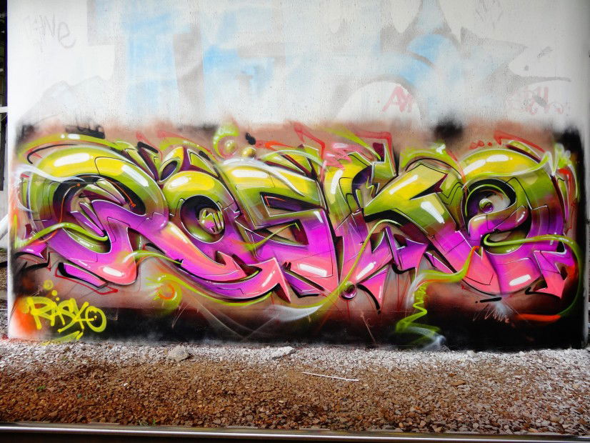 Graffiti Wall - Photo by Rasko - rasko, graffiti, bombing