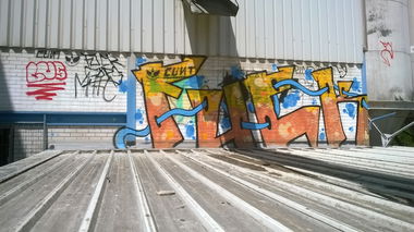 Graffiti Bombing - Photo by Rastrf - fuck, rf