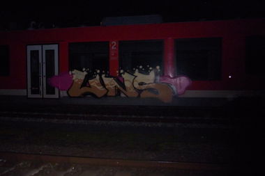 Graffiti Train in Lüneburg  - Photo by Rastrf - lns (2015)
