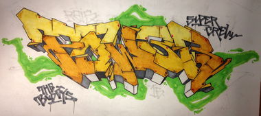 Graffiti Wall - Photo by Rays - rays, buddys, sc (2015)