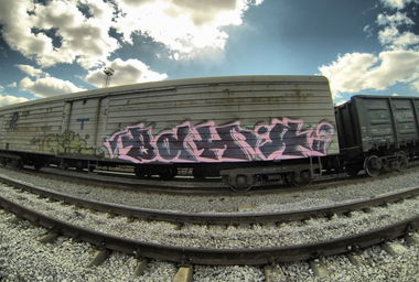 Graffiti Train in Tyumen  - Photo by Razdvatri - Vanya