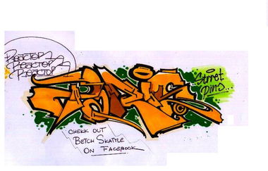 Graffiti Sketch - Photo by Reactor - PARIS, REACT, REACTOR (2014)