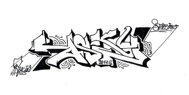 Graffiti Sketch - Photo by Reactor - Asky, Reactor, React (2014)