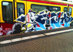 Graffiti Train in Berlin - Photo by RealGOG - FINO, QB, TCR (2013)