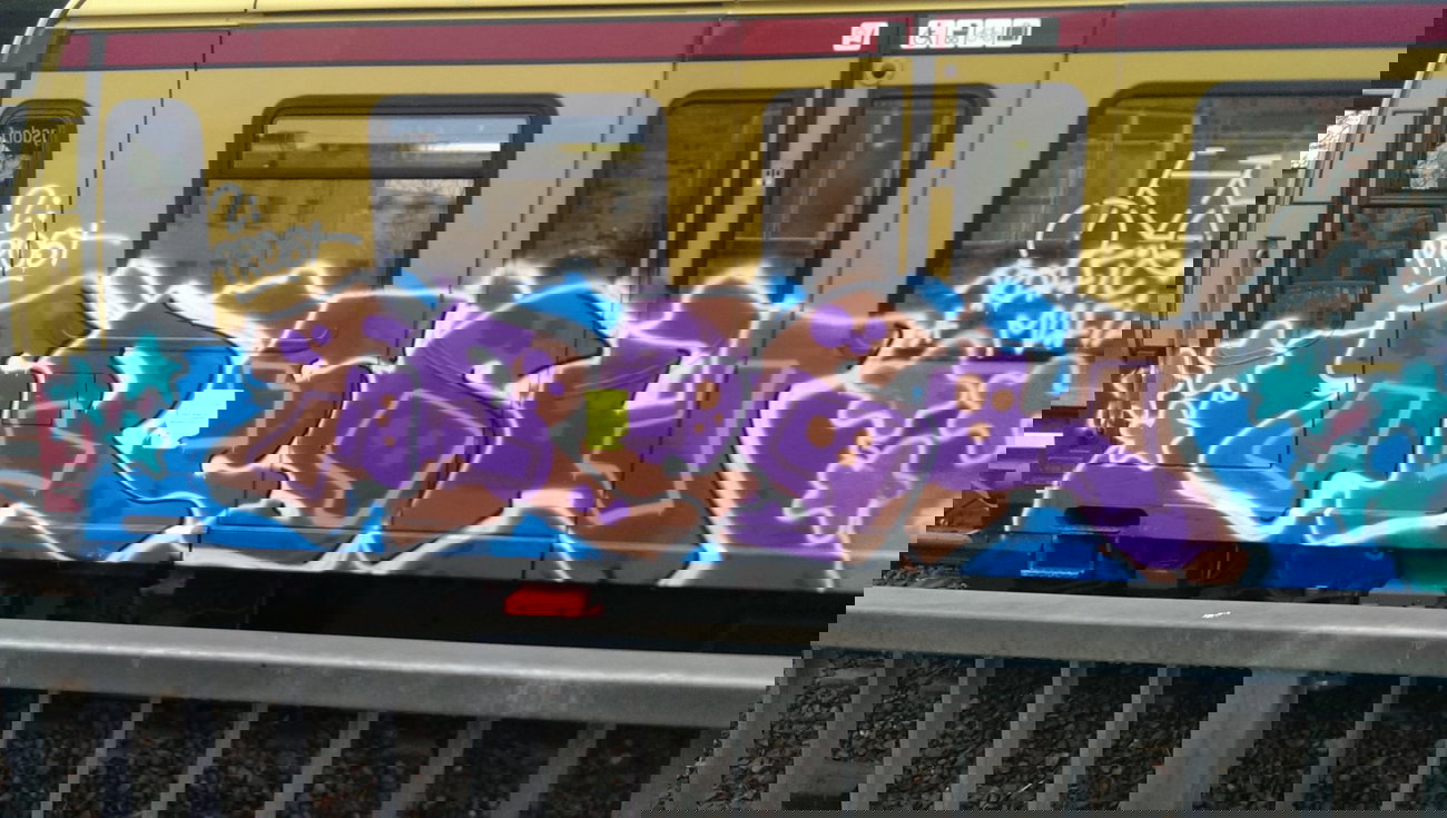 Graffiti Train - Photo by RealGOG - FRESH, BACKER, BACKE
