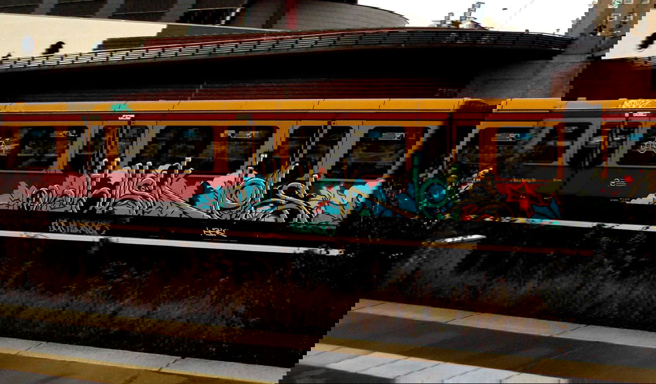 Graffiti Train - Photo by RealGOG - HUSKIES, HUZKIEZ, HSK (2014)