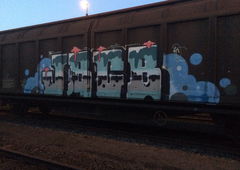 Graffiti Train - Photo by RedOrBlue - Jbcb, Jukeboxcowboys, Freight