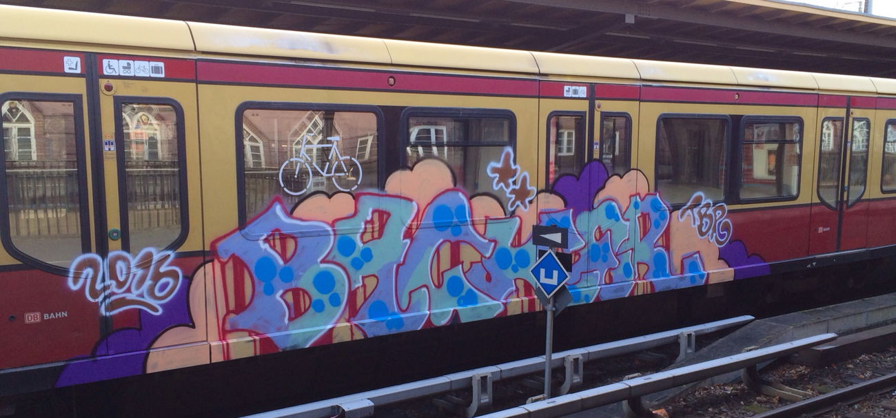 Graffiti Train - Photo by RedOrBlue - Backer, Backe, Tls