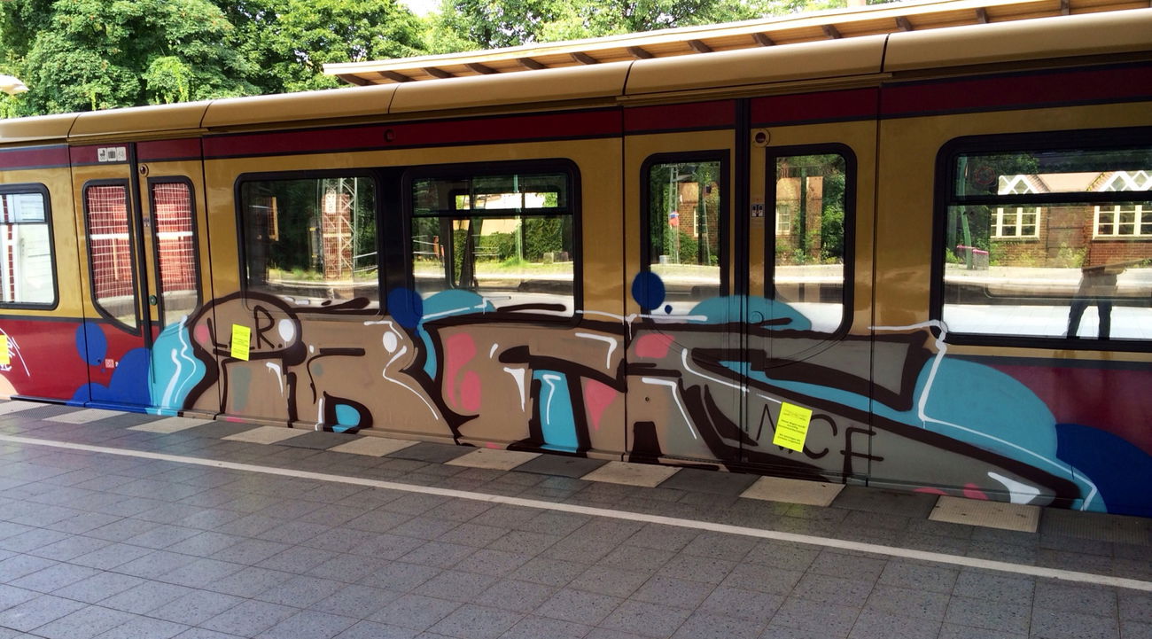 Graffiti Train - Photo by RedOrBlue - Ibes, Mai, Tcr