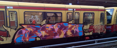 Graffiti Train - Photo by RedOrBlue - Resko, Resco, Tls