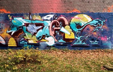 Graffiti Wall - Photo by RedOrBlue - Games, Berlin, Hall