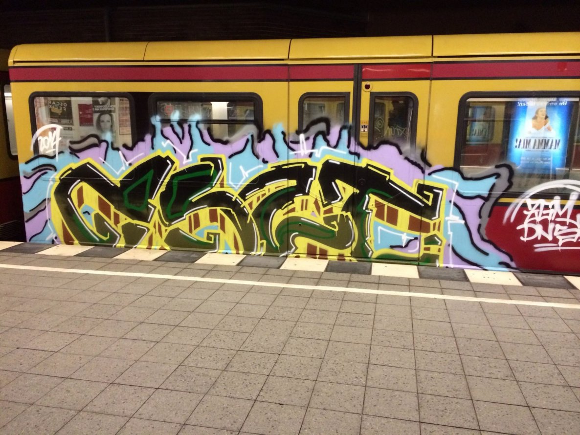 Graffiti Train - Photo by RedOrBlue - Arzt, zgm, skis