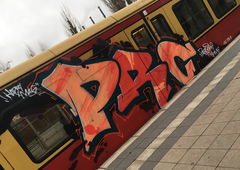 Graffiti Train - Photo by RedOrBlue - Prc, Oups, Train