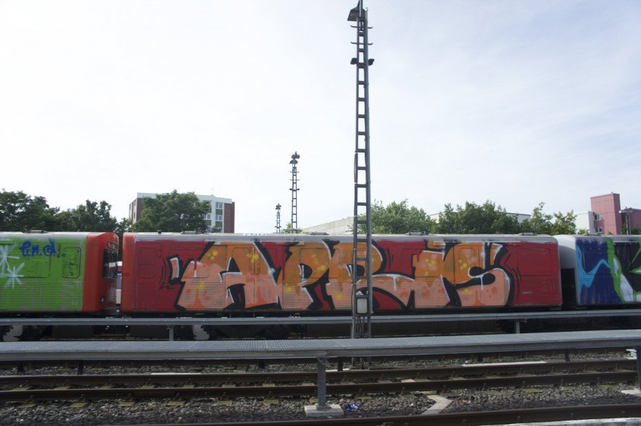 Graffiti Train in hamburg - Photo by Reimemonster - apris