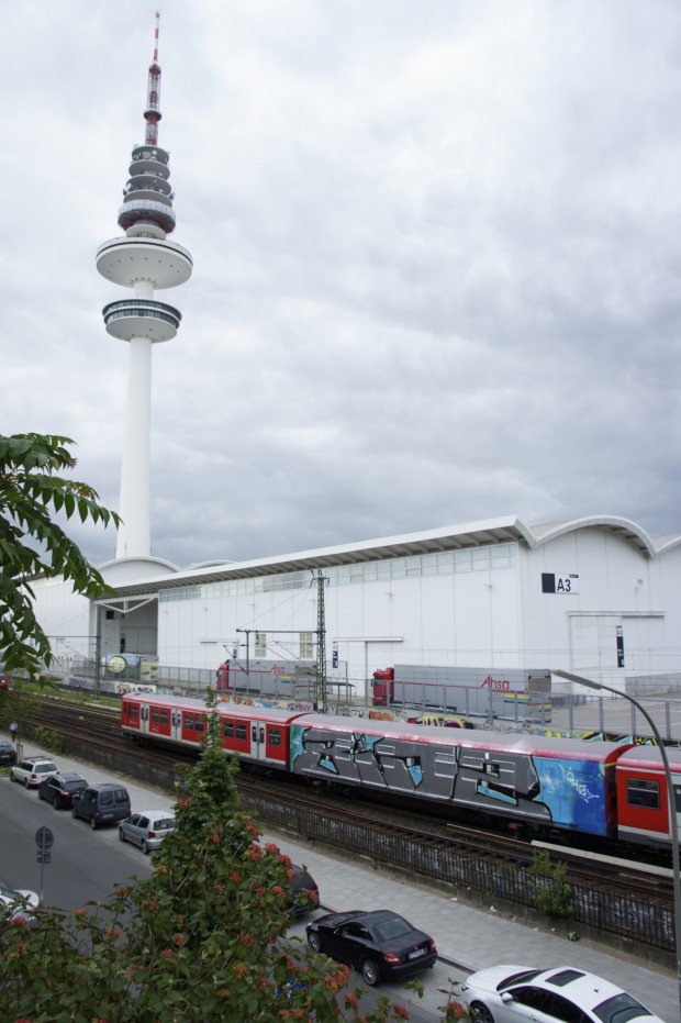 Graffiti Train in hamburg - Photo by Reimemonster - bidz, qms