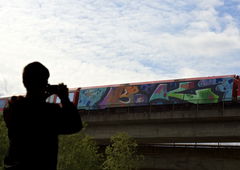 Graffiti Train in hamburg - Photo by Reimemonster - bk