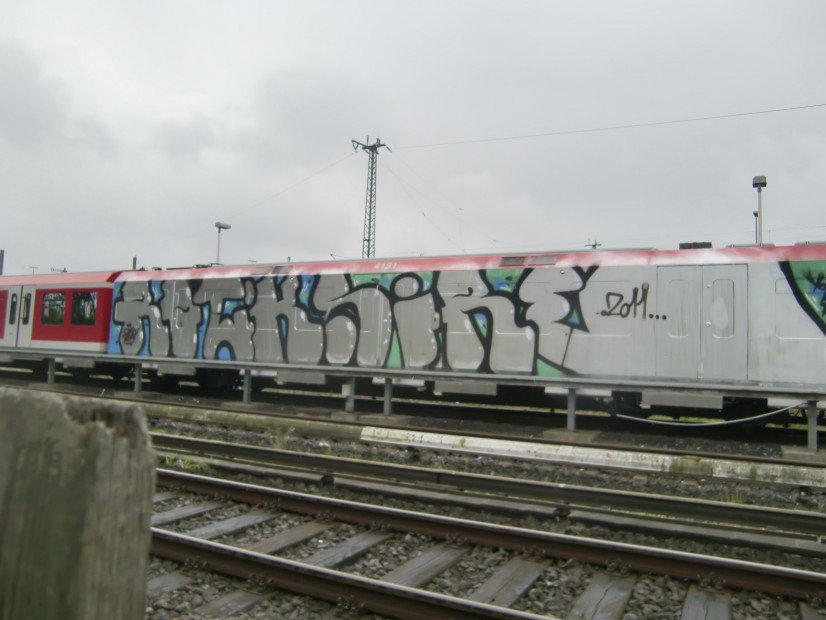 Graffiti Train in hamburg - Photo by Reimemonster - rotik, sire