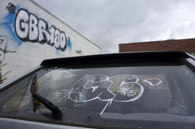 Graffiti Bombing in hamburg - Photo by Reimemonster - gbr, 180, gebs