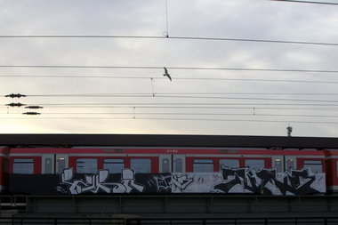 Graffiti Train in hamburg - Photo by Reimemonster - pyra, tümus, qms