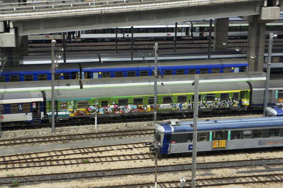 Graffiti Train in Nice - Photo by Reimemonster - jegas, nes