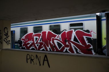 Graffiti Train in Milano - Photo by Reimemonster - erman