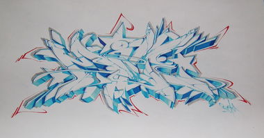 Graffiti Sketch - Photo by Reka - 5zwo4, köds, reka (2014)