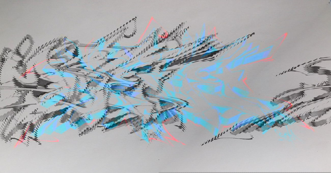 Graffiti Sketch - Photo by Reka - 5zwo4, köds, reka (2014)