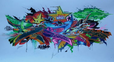 Graffiti Wall - Photo by Reka - 5zwo4, köds, reka