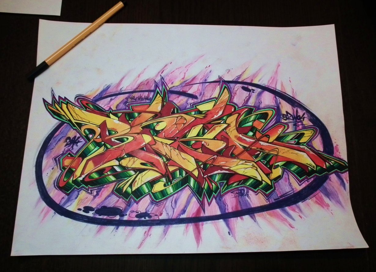 Graffiti Sketch - Photo by Reka - 5zwo4, köds, reka (2014)