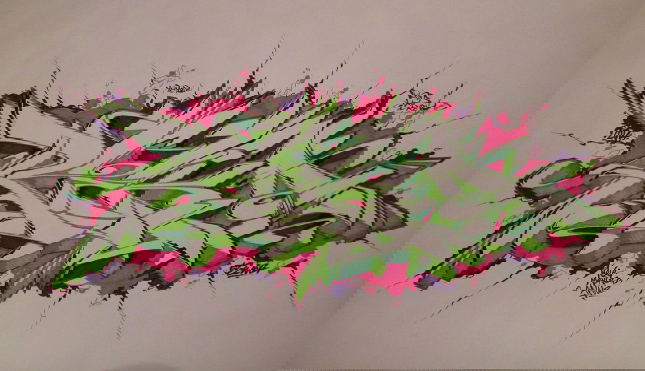 Graffiti Sketch - Photo by Reka - 5zwo4, köds, reka (2014)