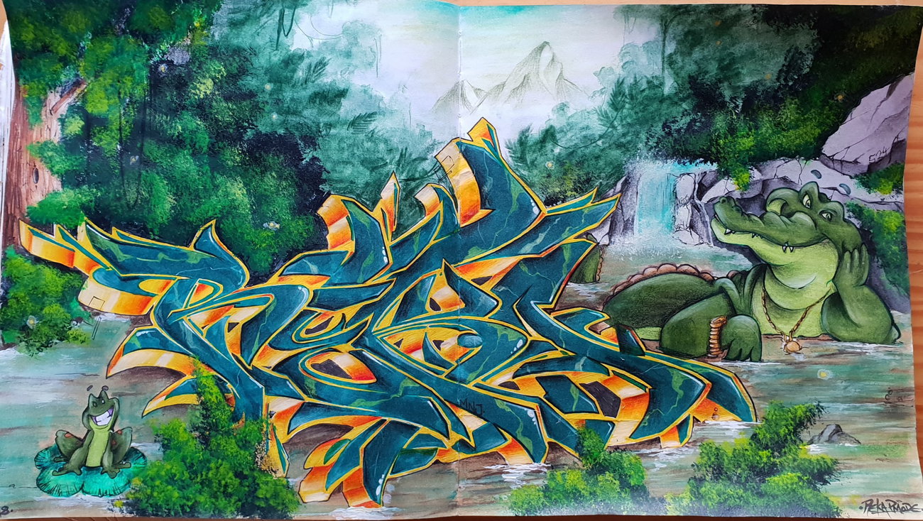 Graffiti Sketch - Photo by Reka - reka, rekas, 525 (2018)