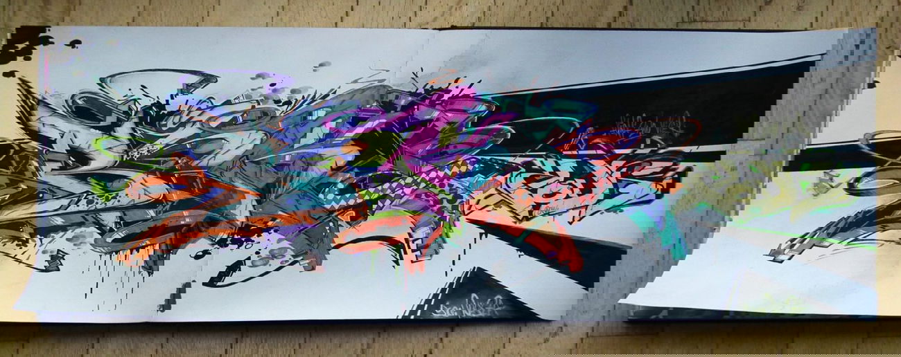 Graffiti Sketch - Photo by Reka - 5zwo4, köds, reka