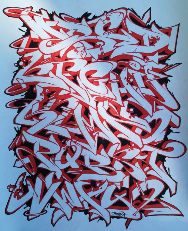 Graffiti Sketch - Photo by Reka - 5zwo4, köds, reka