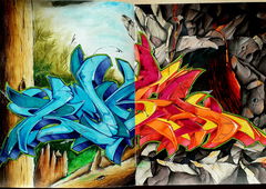 Graffiti Wall - Photo by Reka - reka, rekas, 524 (2018)