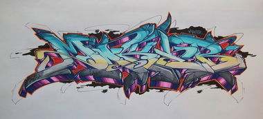 Graffiti Sketch - Photo by Reka - 5zwo4, köds, reka