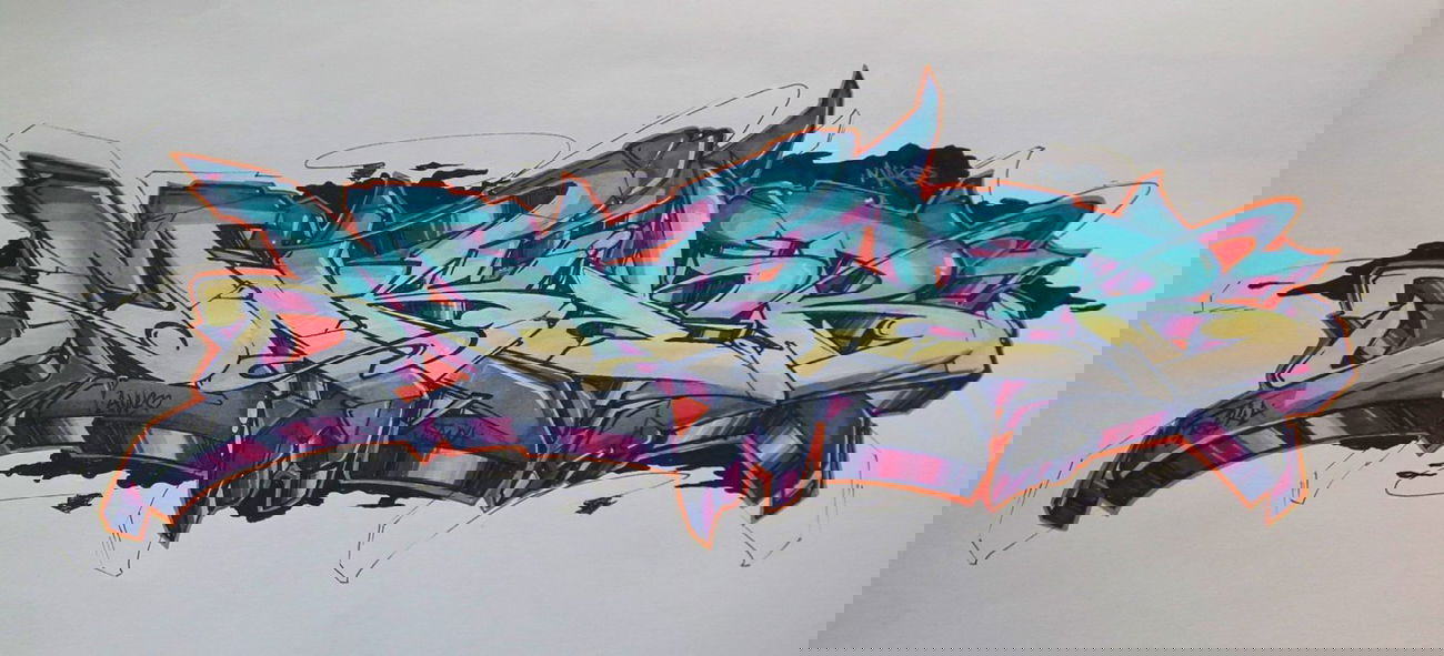 Graffiti Sketch - Photo by Reka - 5zwo4, köds, reka