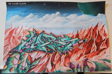 Graffiti Sketch - Photo by Reka - mars, reka, rekas (2015)