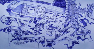 Graffiti Sketch - Photo by Reka - 5zwo4, köds, reka
