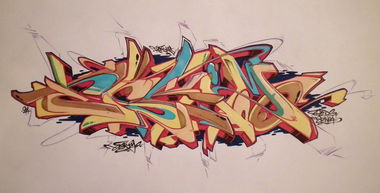 Graffiti Sketch - Photo by Reka - 5zwo4, köds, reka