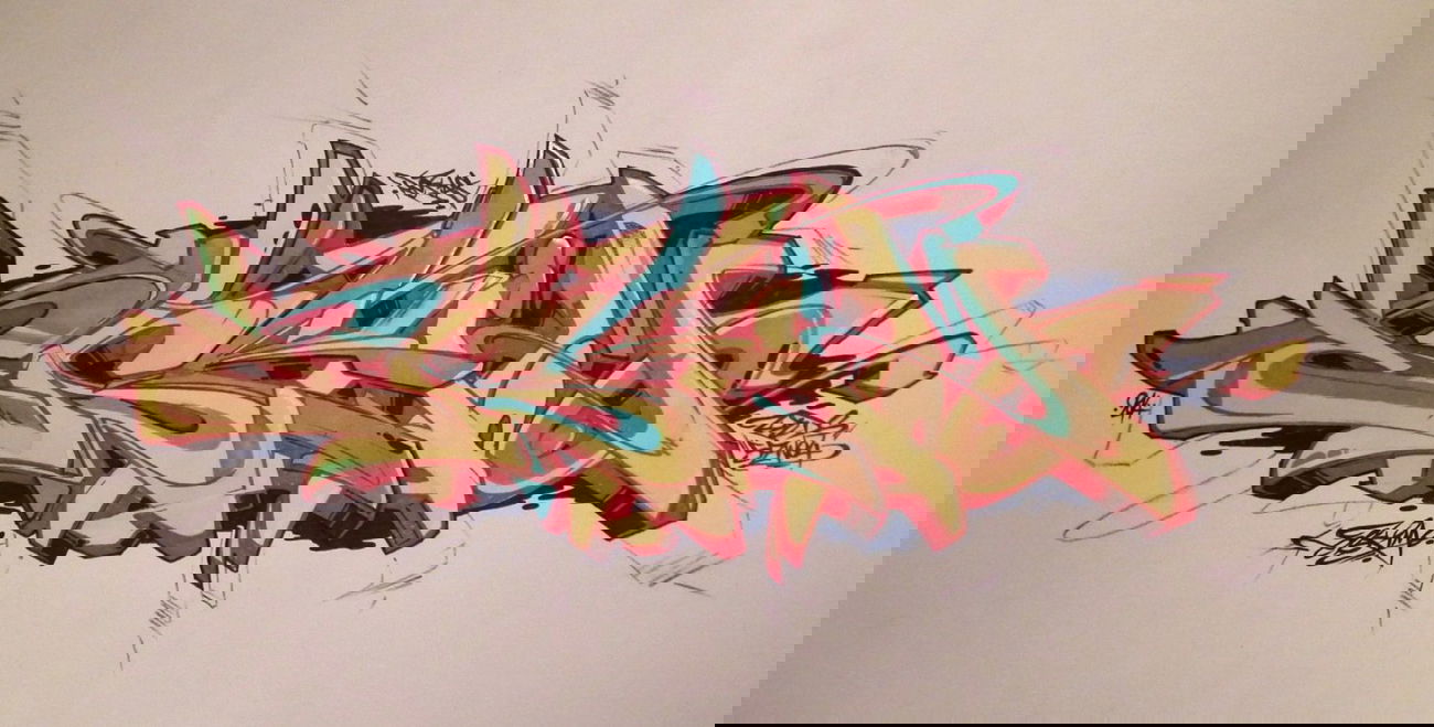 Graffiti Sketch - Photo by Reka - 5zwo4, köds, reka